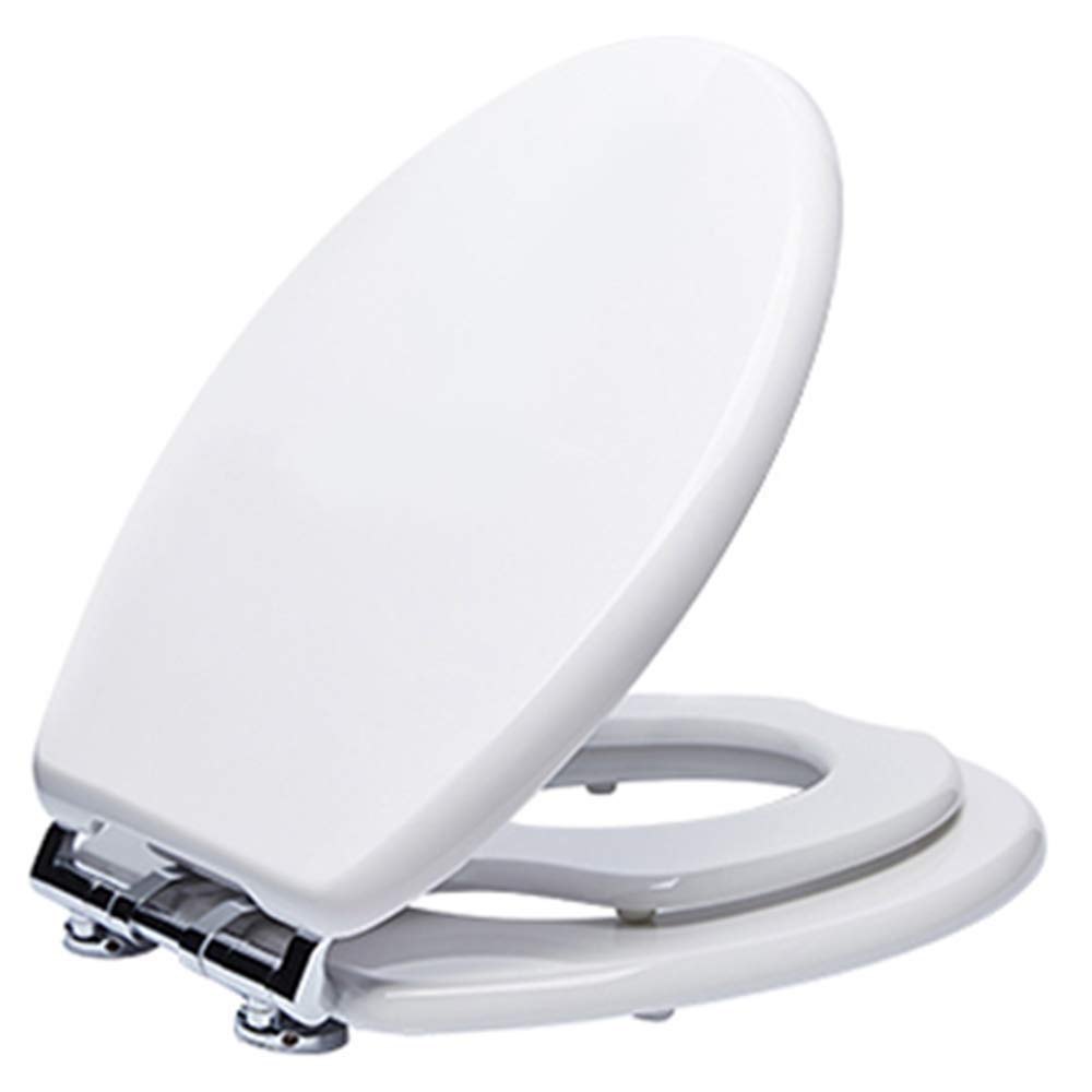MOBYGKFY Toilet Seat,Family with Soft-Close and Quick-Release Hinges with Built-in Child for Kids Adult，White