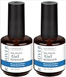 LOUINSTIC Gel Polish Remover for Nails – 2 Pack (30ml)，Fast 2–5 Min Gel Removal, Acetone-Free & Gentle, No Soak or Foil Needed, Ideal for At-Home DIY Manicures