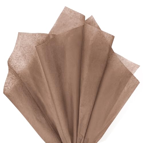 Image of 120 Sheets 20 inchX14 inch Brown Tissue Paper for Gift Bags Wrapping, Art Tissue Paper Bulk for Holiday Birthday Party Crafts Decoration (Brown)