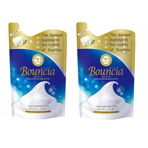 Cow Bouncia Body Wash White Soap Scent Refill 360 ml (Pack of 2)