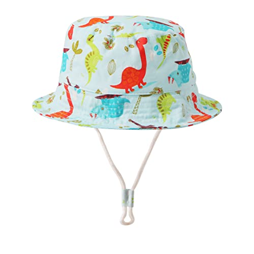 Swoawo Dinosaur Baby Toddler Kids Bucket Hat With Uv Protection, Upf 50+ Wide Brim Adjustable Breathable Sun Protection Hats #TOP3