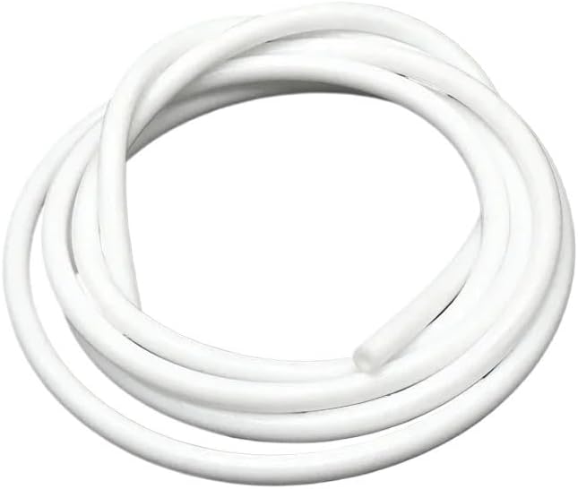 Silicone Tubing, 3.2ft Silicon Tube Flexible High Temp Pure Silicone Hose for Home Brewing Wine making(White,ID 10mm x OD 16mm)