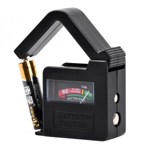 Probador de Batería Universal, Comprobador de Batería Doméstica, Batería Volt Checker, Comprobador de Pilas, Medidor Pilas para AA, AAA, C, D, 9V, 1.5V (Modelo: BT-168)