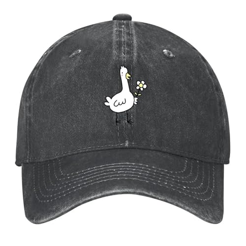 Casquette de baseball ajustable motif fleur d'oie en pur coton doux