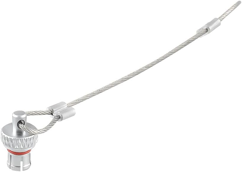Alvin's Cables Dust Cap Compatible with LEMO 00B(6.4 mm) Connectors, Industrial Protective Cover with Metal Retention Wire, Dustproof, Moisture Resistant, 10 Pieces