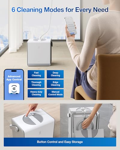 ECOVACS WINBOT W2 PRO Omni Portable Window Cleaning Robot with Multi-Functional Station, Charging While Working, Intelligent Cleaning with Triple Nozzle Water Sprayer, 12-Level Protection - image 5