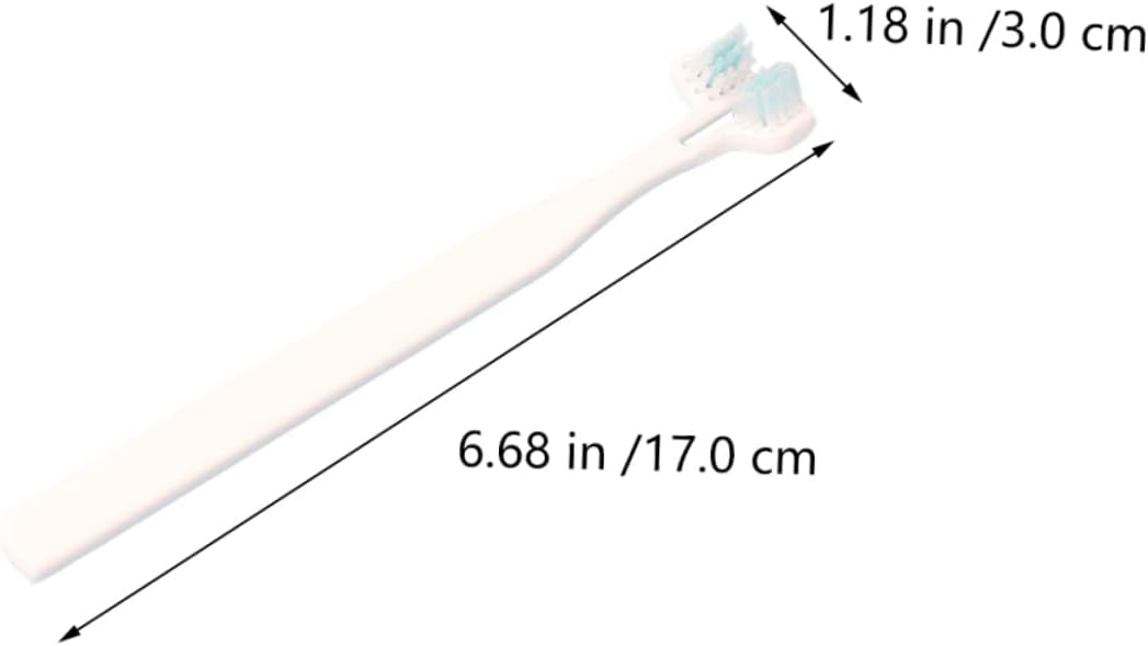 8pcs Household PET Toothbrushes Double-Head Long Handle Cleaning image 2