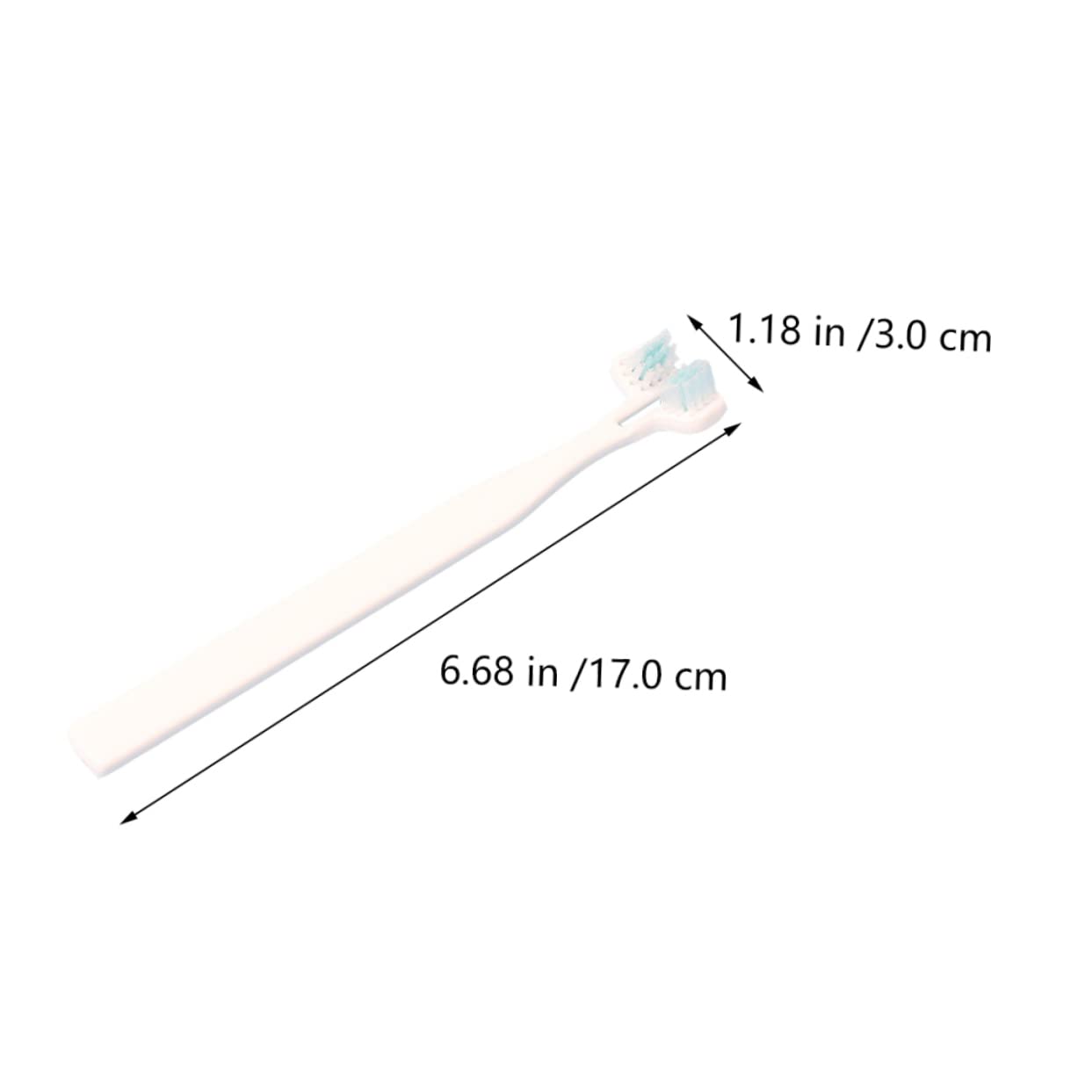 BCOATH 8Pcs Pet Toothbrush Double Head Dog Toothbrushes with Soft Bristles Portable Oral Care for Dogs Comfortable Design for Teeth Cleaning for Household Use