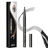 Lapiz Cejas, 4 Puntas Lápiz Cejas Impermeable Eyebrow Pencil, Larga Duración, Eyebrow Tattoo Pen Líquido Impermeable para Cejas, Crea Un Maquillaje Duradero (#04)