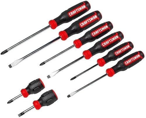 CRAFTSMAN SCREWDRIVER, BI-MATERIAL, 8PC SET (CMHT65075N)