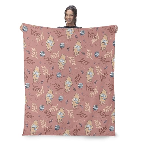 Winnie The Pooh Hunny Pattern Silk Touch Throw Blanket 50x60 Inches