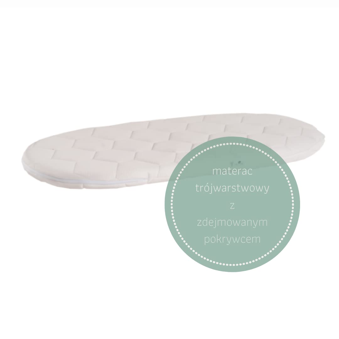 Panier pour bébé avec support à bascule et matelas à trois couches, berceau avec support en bois, linge de lit, lit pour bébé, chambre de bébé, 23