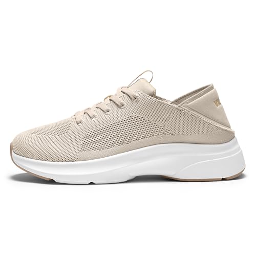 vilanva womens walking shoes fold down heel soft cushioned insole lightweight breathable knit upper non slip outsole for 2026 summer travel outfit