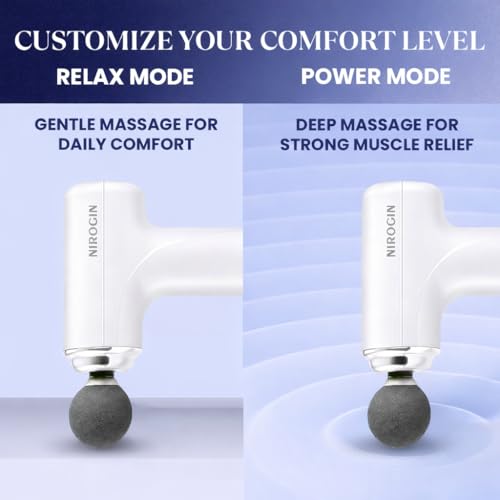 Image of Massage Gun for Body Pain Relief | Mini Massager Gun for Back Pain & Muscle Recovery | Portable Gun Massager for Deep Tissue Massage | Back Massager & Body Massage Gun (White)