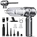 Handstaubsauger, 26000Pa Akku Staubsauger Kabellos, Stark Handstaubsauger Kabellos, 4-in-1 Autostaubsauger mit Bürstenloser Motor, 3 Stufen Mini Staubsauger für Tierhaare, Auto, Haushalt, Darkgrau