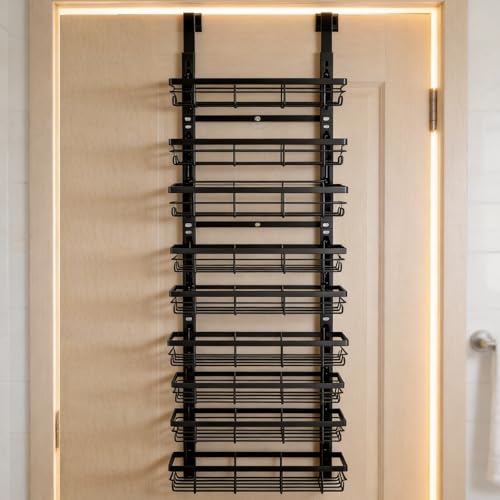 Estantería multiusos de 9 estantes con anclaje de pared para almacenamiento vertical rígido 5