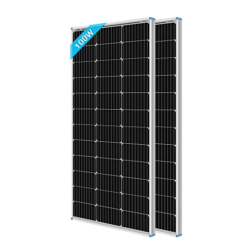 Paneles Solares 12V Renogy Placa Solar 12V 200W, 2 X Placas Solares 100W, Placas Solares para Casa, Placa Solar para Furgoneta Coche Autocaravana...