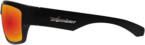 Miniatura 4 de BOMBER Tiger TR103-RM - Gafas de sol de seguridad con montura negra mate, lente de espejo rojo, lentes de sol de seguridad