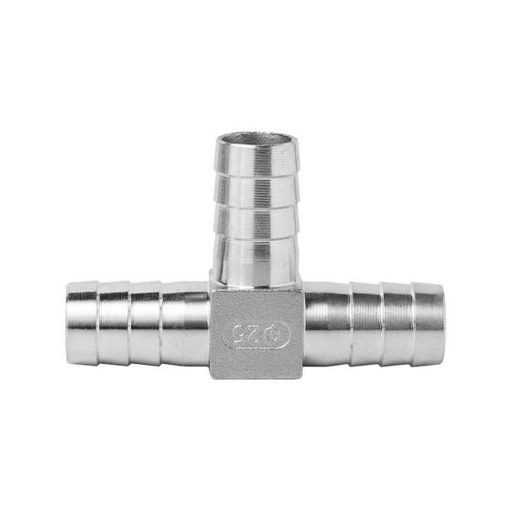 Conectores de cola de acero inoxidable 304 para manguera, 6 mm, 8 mm, 10 mm, 12 mm, tipo T, tipo YL, conector de cola de pagoda, tipo T, 25 mm