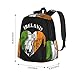 SEOCKA Ireland Irish Flag Heart Laptop Commuter Backpack Shoulder Bag Casual Back Pack Daypack Bags With Side Pockets For Work Travel Daily Use
