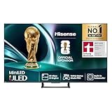 Hisense 65U7Q Fernseher 65 Zoll, 4K Mini LED ULED, Smart TV, Hi-View AI Engine, 144Hz Game Mode Pro, FreeSync Premium, Built in Subwoofer, Dolby Vision IQ Atmos, Airplay, Sprachsteuerung[2025]