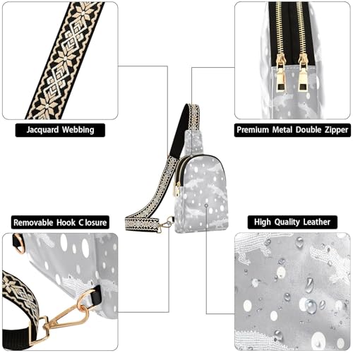 Polka Dots Crocodile Gray sac à main gris tendance motif crocodile