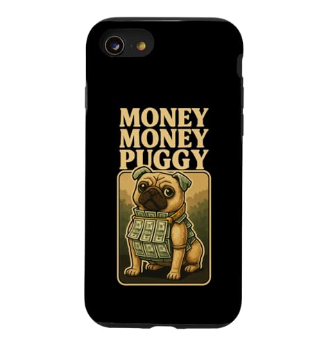 Money Money Puggy - Funny Dog Pug Brainrot �Q�[�~���O�X�����O�~�[�� �X�}�z�P�[�X iPhone SE (2020) / 7 / 8 �p