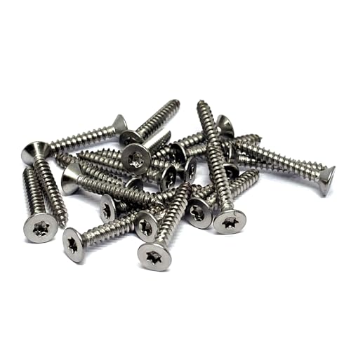 Image of 3.5mm x 25mm Torx Countersunk Self Tapping Screw ISO14586 A4 (316) Stainless Steel (Pack of 20)