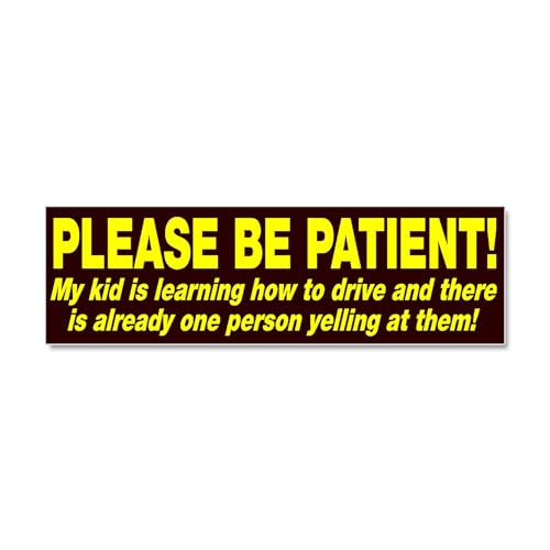 CafePress Be Patient Kid Driver Car Magnet 10 X 3 10