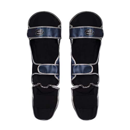 Caneleira de Muay Thai e Kickboxing MKS Energy V2 Metalic Blue (M)