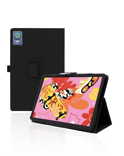 for XPPen Magic Drawing Pad 12.2 Inch Android Tablet Case,BOVUGAC Folding Stand Protective Cover with Pencil Holder and Wrist Strap,Full Protection, Premium PU,Scratch Resistant(Black)