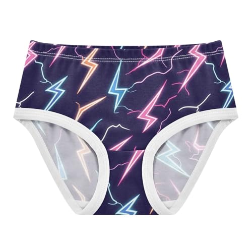 Wusikd Lightning Bolts Girls' Underwear Cotton Girls Briefs Soft Toddler Underwear 2T