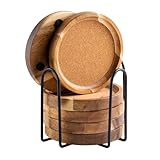 【EDLES GESCHENK】Im Lieferumfang sind 6 Glasuntersetzer inkl. einem passenden Halter zur Aufbewahrung enthalten. Die Holz Untersetzer Rund ist optimal als Geschenk oder zur Ergänzung Ihrer Tischdeko, z.B. zur Hochzeit, zu Weihnachten oder zum Geburtstag. Perfekt für jeden Anlass.