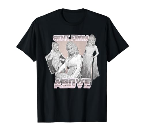 Dolly Parton Sent from Above Retro T-Shirt, Men, Black, 4X-Large