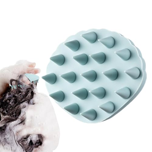 Biniveil Masseur de cheveux pour cuir chevelu, brosse à shampoing - Masseur de cuir chevelu en silicone,Peigne de massage en forme de coquille, brosse à cheveux de douche confortable, épurateur de
