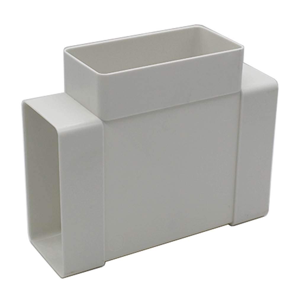 Kair Women's White Equal T-Piece Adaptor 110Mm X 54Mm For Rectangular Plastic Ducting