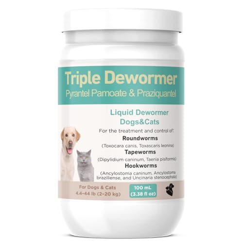 Dewormer Liquid for Cats and Dogs Broad Spectrum,Pyrantel Pamoate and