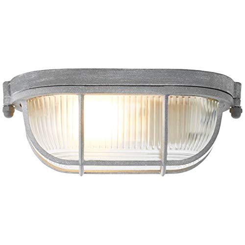 BRILLIANT lámpara Bobbi aplique y plafón 21cm hormigón gris | 1x A60, E27, 40W, adecuado para lámparas normales (no incluidas) | Escala A ++ a E | Apto para lámparas LED