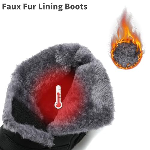 Mens Winter Snow Boots Anti-slip Waterproof Winter Shoes Comfort Platform Slip On Lightweight Fur Lined Warm Ankle Boots3