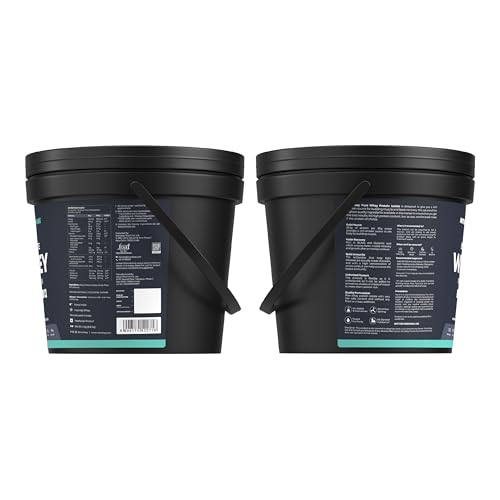 Image of Nutrabay Pure 100% Clean & Authentic Whey Protein Isolate Powder 26.5g Protein, 6.2g BCAA per Serving, NABL Lab Tested - Muscle Growth & Recovery - 4kg, Unflavoured