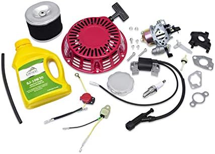 Everest Tune Up Kit for Honda GX270 Recoil Carburetor Ignition Coil Spark Plug Air Filter 10W30 Oil On Off Switch