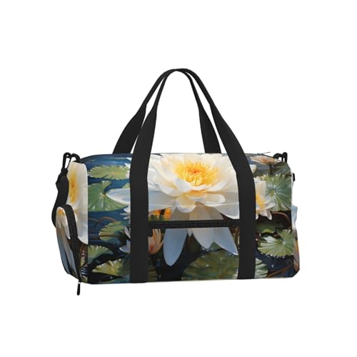 Sac de sport fleurs de lotus pour vos séances de fitness et week-ends
