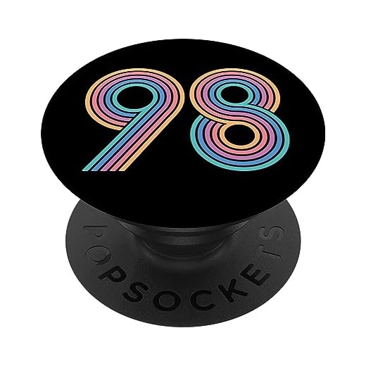 Número 98, noventa y ocho aniversario hombres mujeres 98 cumpleaños PopSockets PopGrip Intercambiable