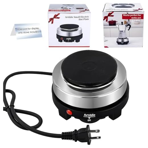 Artilife 500W Small Electric Hot Plate, Multi-Function Portable Stove Kitchen Cooktop Electric Heater for Home 110V