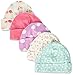 Gerber Baby Girls' 5 Pack Caps, Birdie, 0-6 Months