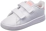 Suola in gomma adidas Advantage CF I, Sneaker Unisex-Bambini, Ftwr White/Ftwr White/Acid Red, 27 EU