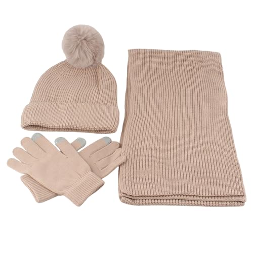 Ensemble bonnet écharpe gant homme femme pour le ski et les promenades d'hiver