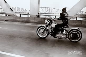 Crossing the Ohio River Photography Art Poster Print by Danny Lyon Harley Davidson Panhead Motorcycle, 30x20 - coolthings.us