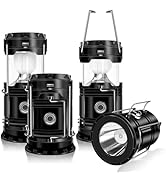 Amazon.com: DIBMS 4-Pack Solar Camping Lantern, Collapsible LED