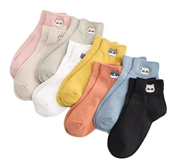 Girls Ankle Length Cotton Socks With Colourful Cute Colours Also for Women Low Cut Anklet Socks Combo pack of 5 colour as per avability, Assorted-image-14